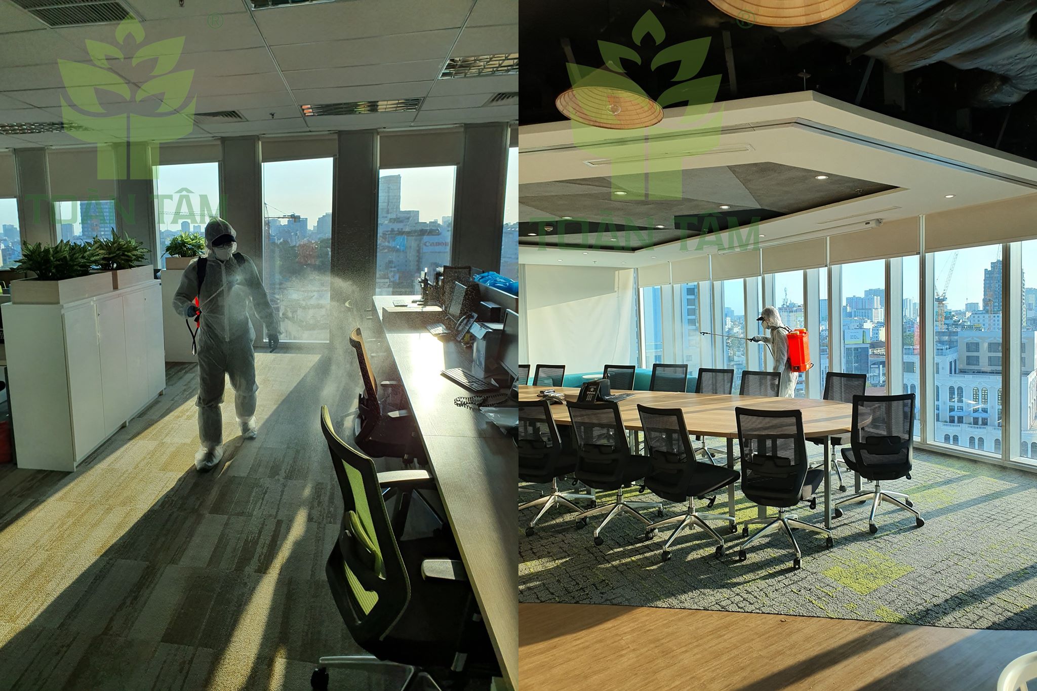 Khử trùng văn phòng tránh lây lan dịch bệnh